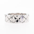 Chanel Ring Quilted White Gold
