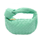 Bottega Veneta Handbag Mini Jodie Light Green Leather Intrecciato