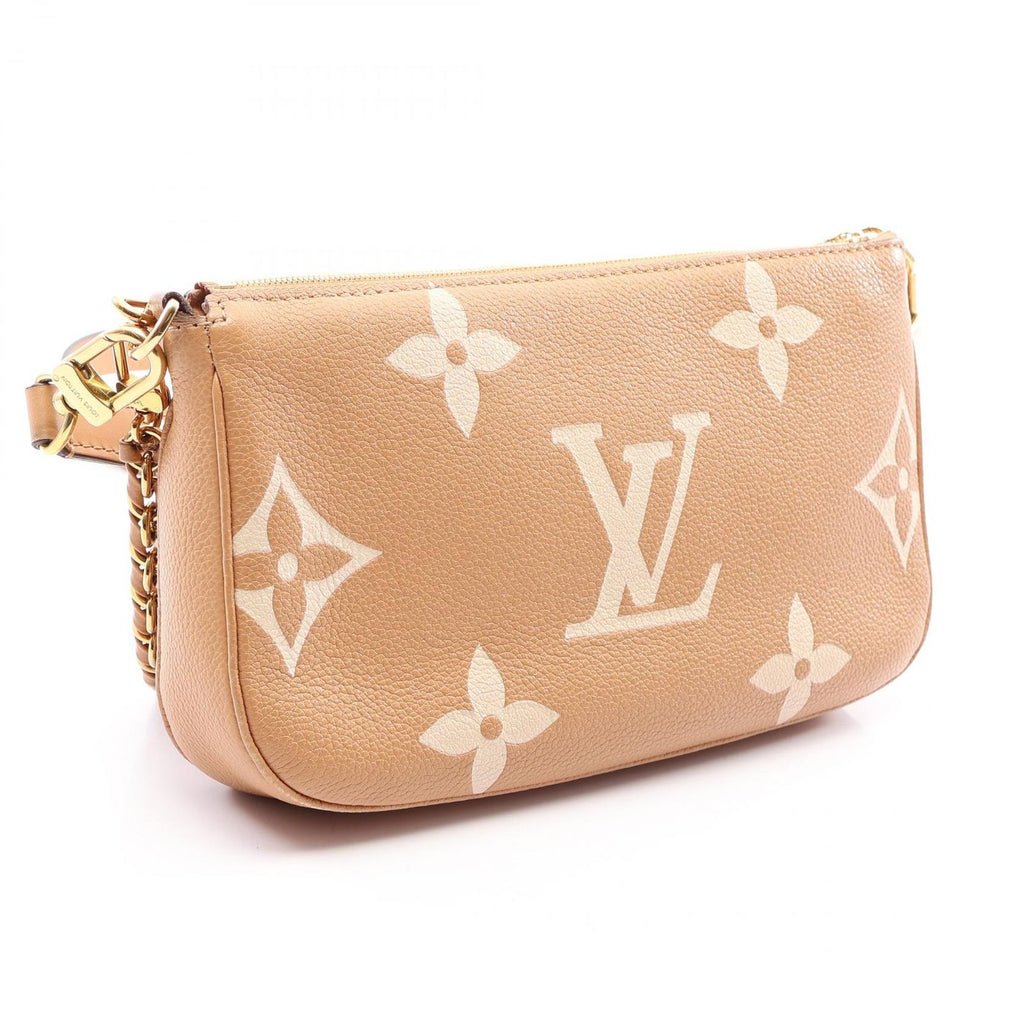 Louis Vuitton Shoulder Bag Multy Pochette Bicolor Arizona Beige Leather — view 2
