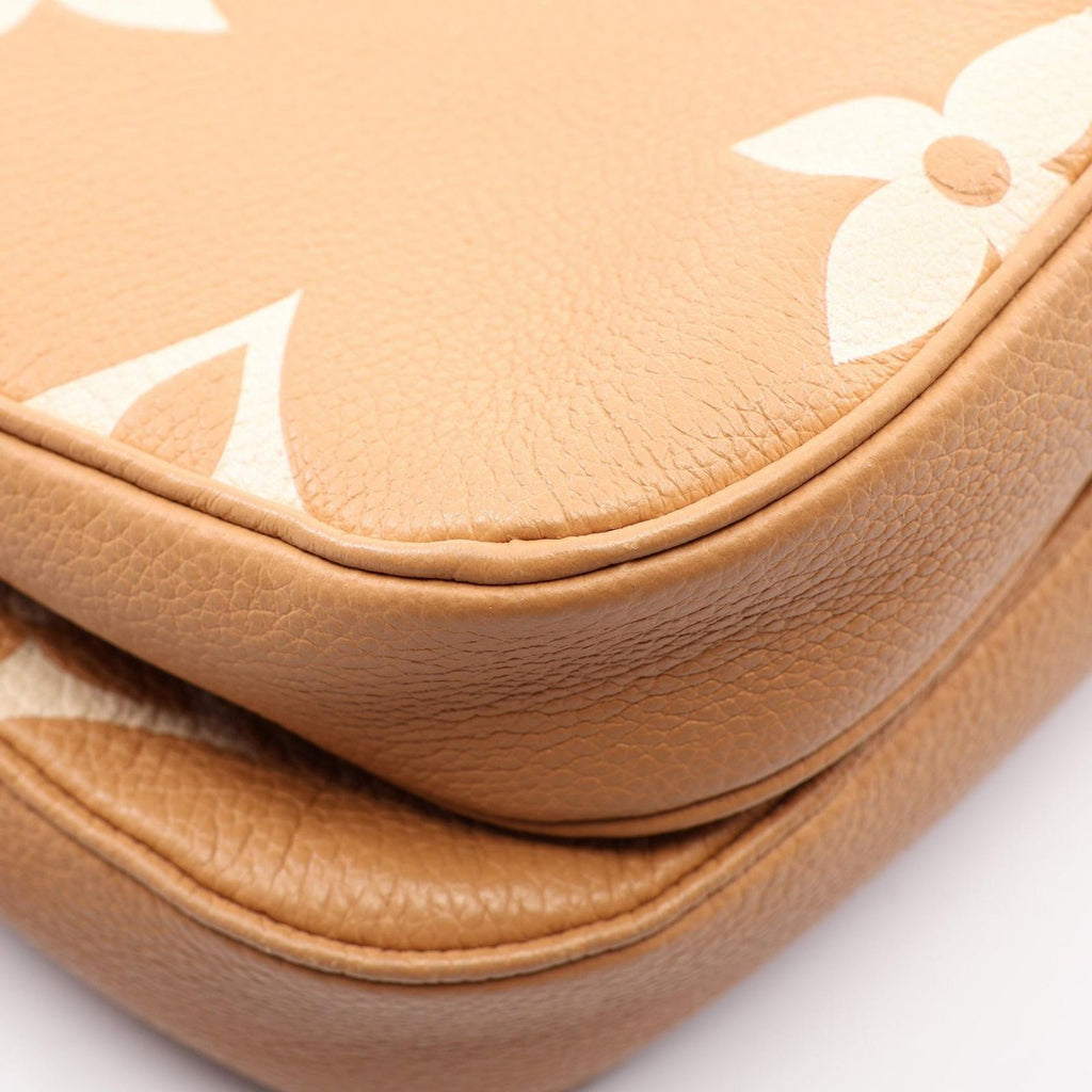 Louis Vuitton Shoulder Bag Multy Pochette Bicolor Arizona Beige Leather — view 5