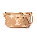 Louis Vuitton Shoulder Bag Multy Pochette Bicolor Arizona Beige Leather