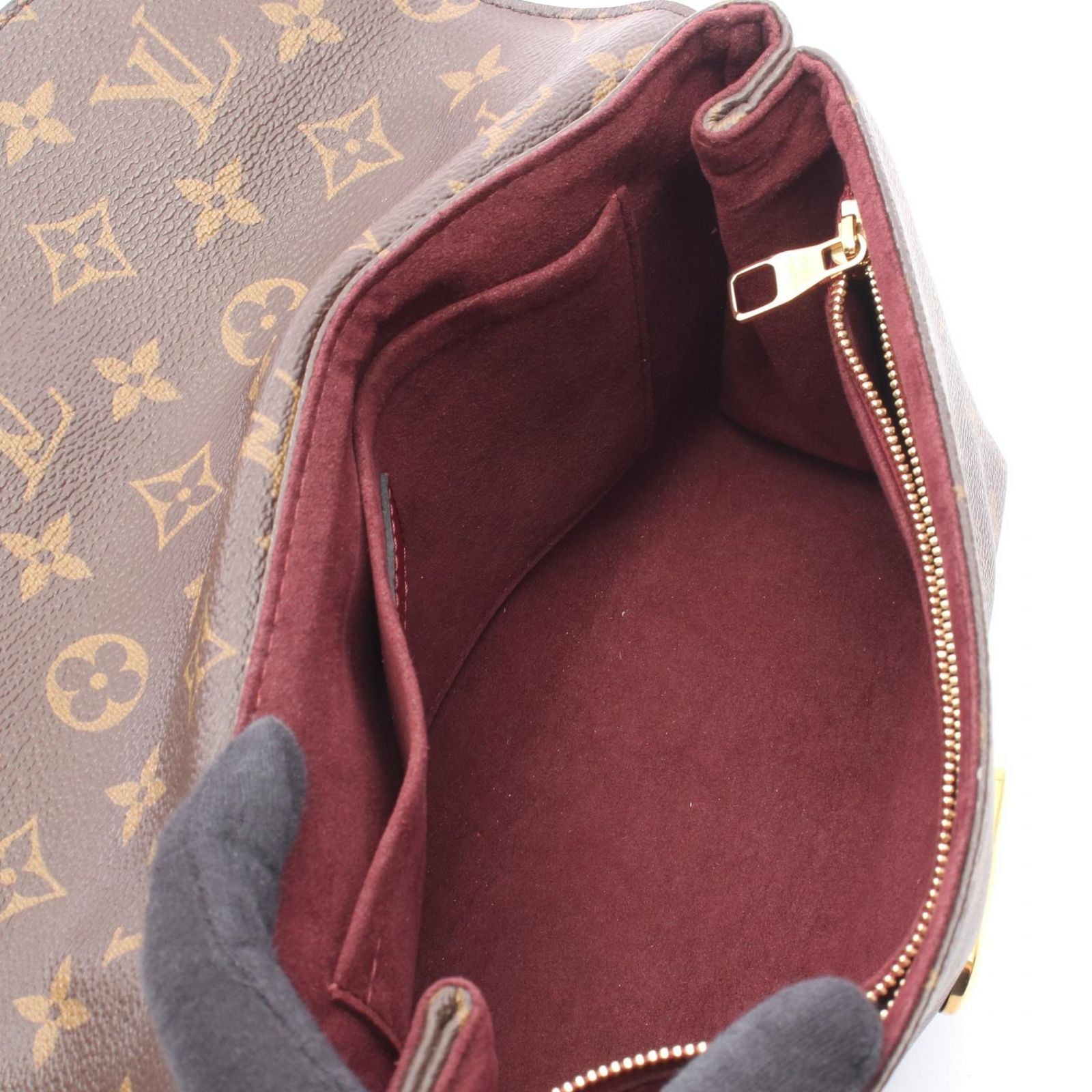 Louis Vuitton Shoulder Bag Saint Placide Bordeaux Canvas Leather — view 3