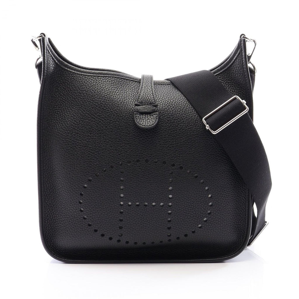 Hermes Shoulder Bag Evelyne 3 Trois PM Black Leather