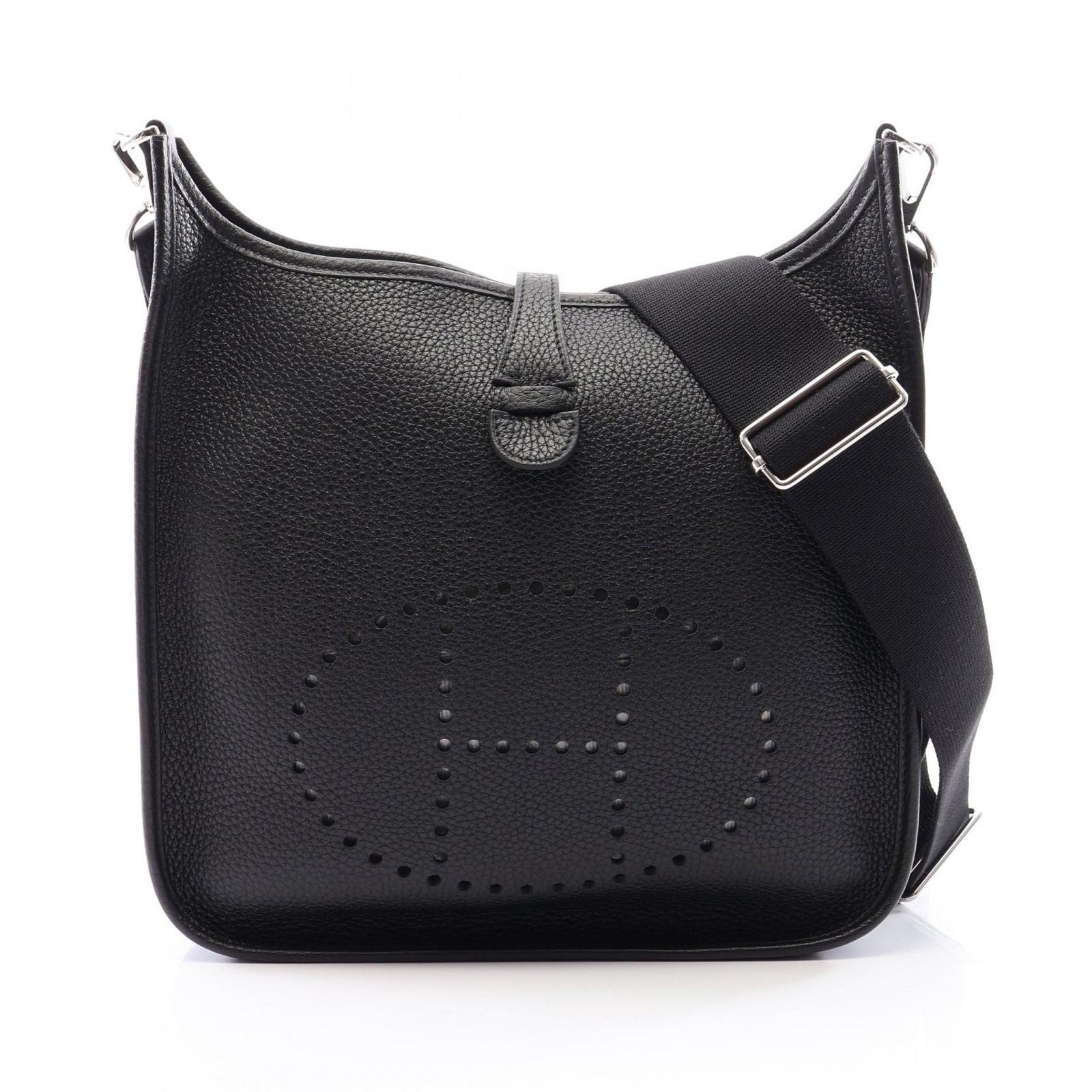 Hermes Shoulder Bag Evelyne 3 Trois PM Black Leather