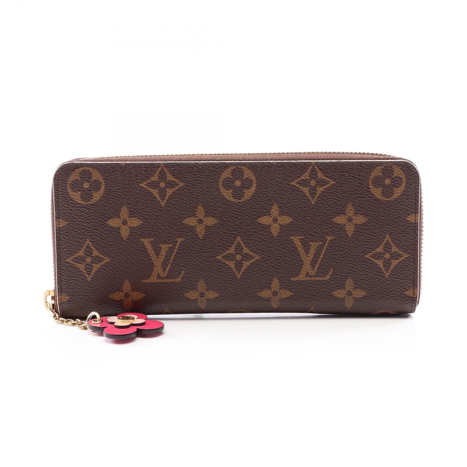 Louis Vuitton Round Wallet Portefeuille Clemence Leather