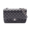 Chanel Shoulder Bag Maxi Quilted 30 Classic Large Double Flap Black Lambskin