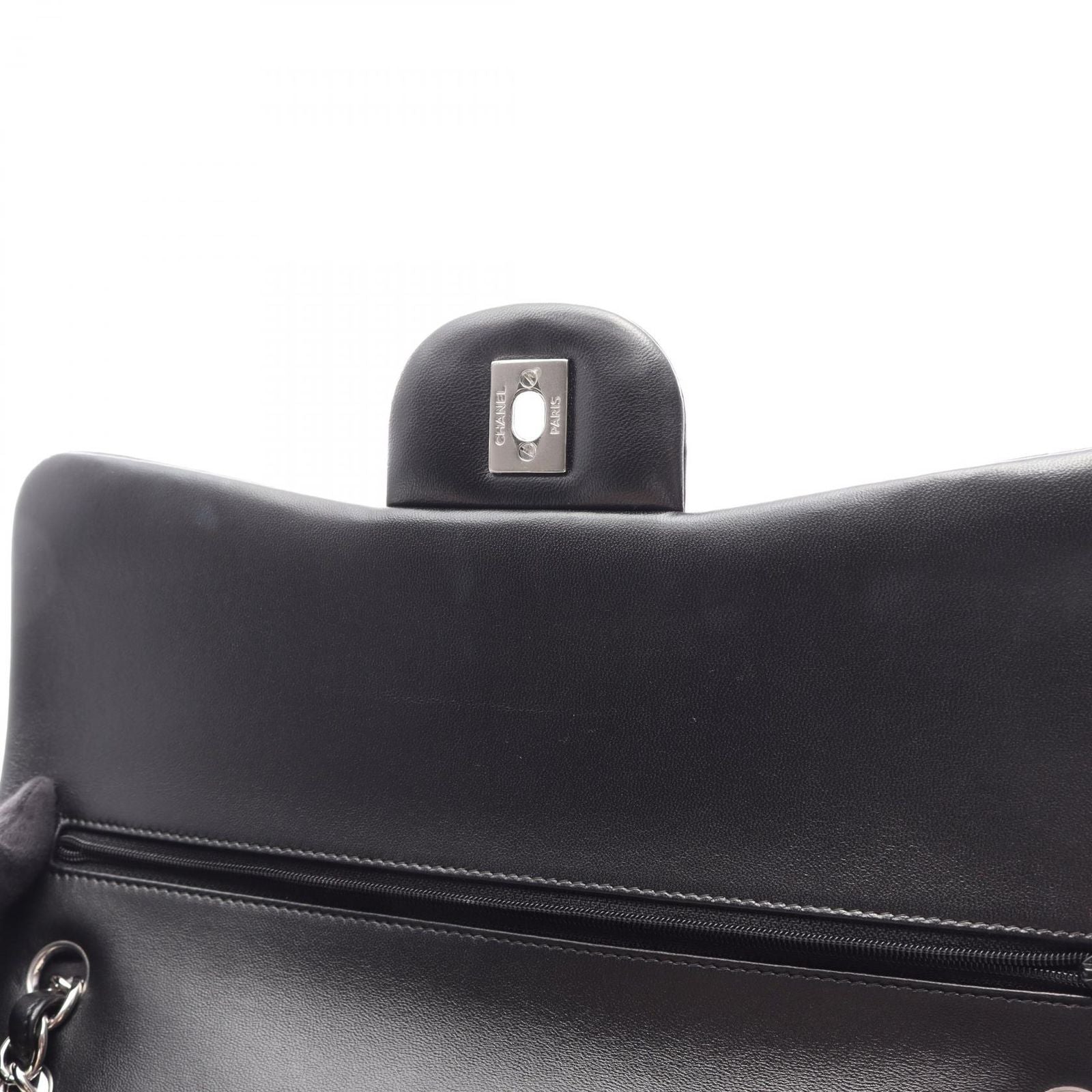 Chanel Shoulder Bag Maxi Quilted 30 Classic Large Double Flap Black Lambskin — view 6