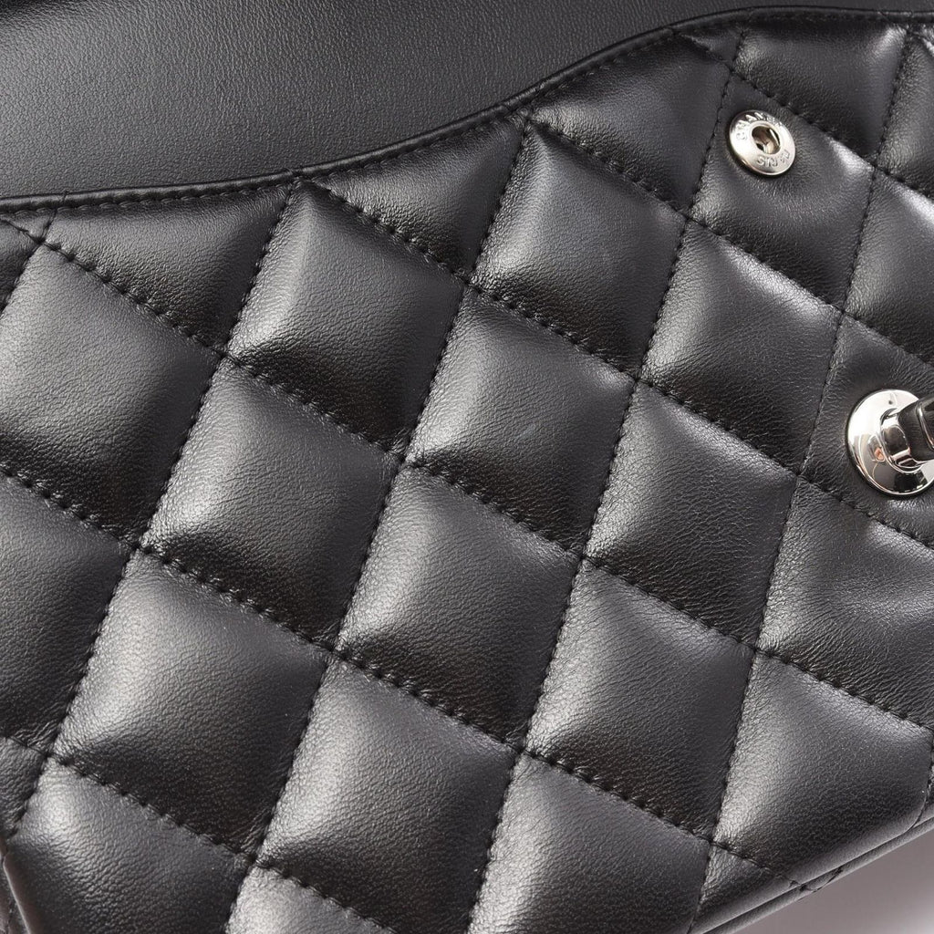 Chanel Shoulder Bag Maxi Quilted 30 Classic Large Double Flap Black Lambskin — view 8