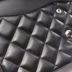 Chanel Shoulder Bag Maxi Quilted 30 Classic Large Double Flap Black Lambskin — view 8