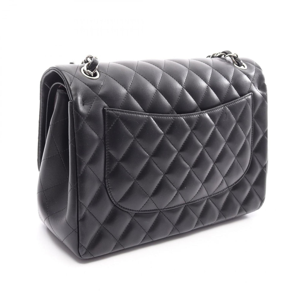 Chanel Shoulder Bag Maxi Quilted 30 Classic Large Double Flap Black Lambskin — view 2