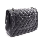Chanel Shoulder Bag Maxi Quilted 30 Classic Large Double Flap Black Lambskin — view 2