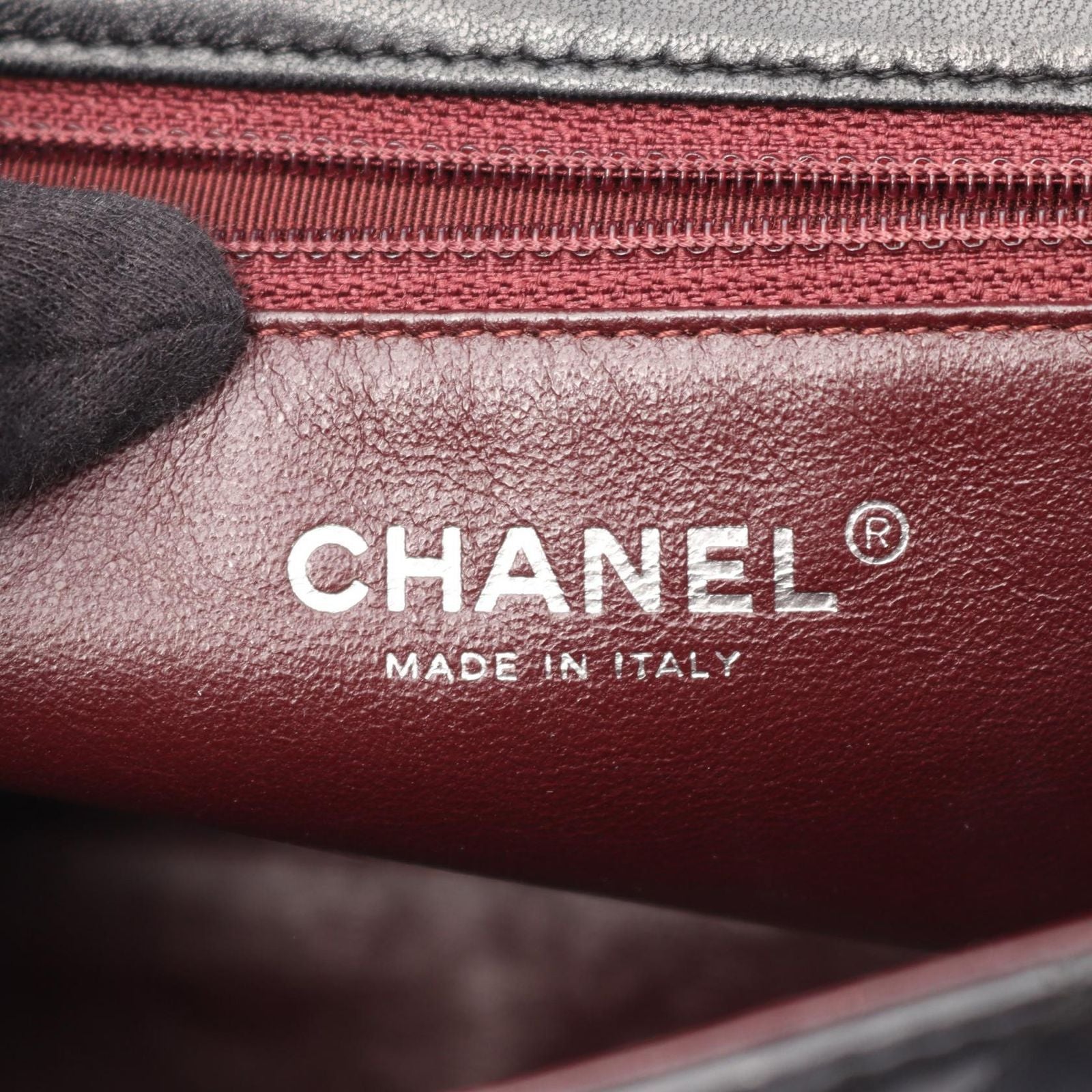 Chanel Handbag Quilted Top Handle Black Lambskin — view 4