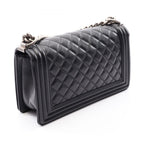 Chanel Shoulder Bag Boy Black Calf Boy Chain — view 2