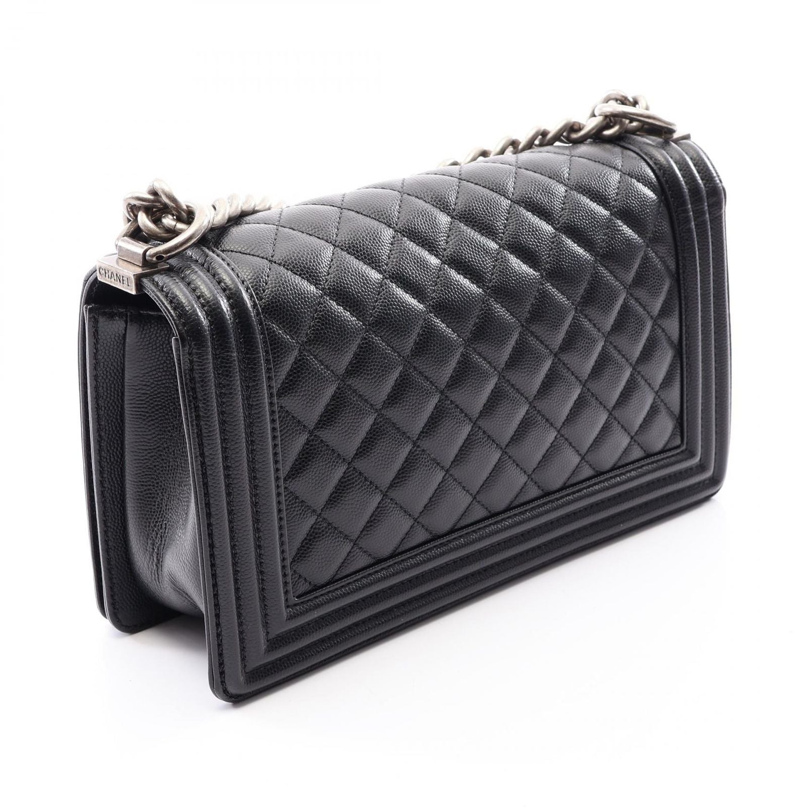 Chanel Shoulder Bag Boy Black Calf Boy Chain — view 2