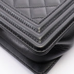 Chanel Shoulder Bag Boy Black Calf Boy Chain — view 7
