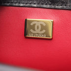 Chanel Shoulder Bag Quilted Black Lambskin Mini Flap Chain — view 5