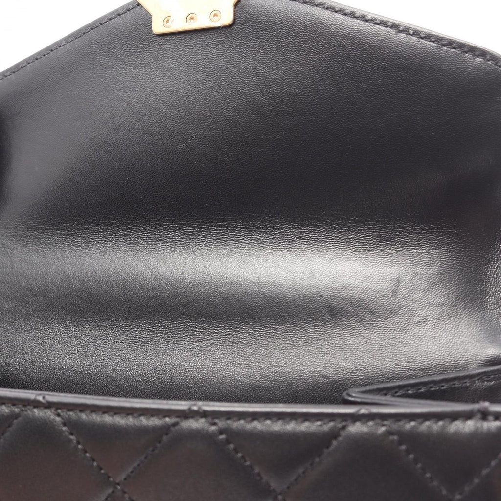 Chanel Shoulder Bag Quilted Black Lambskin Mini Flap Chain — view 6