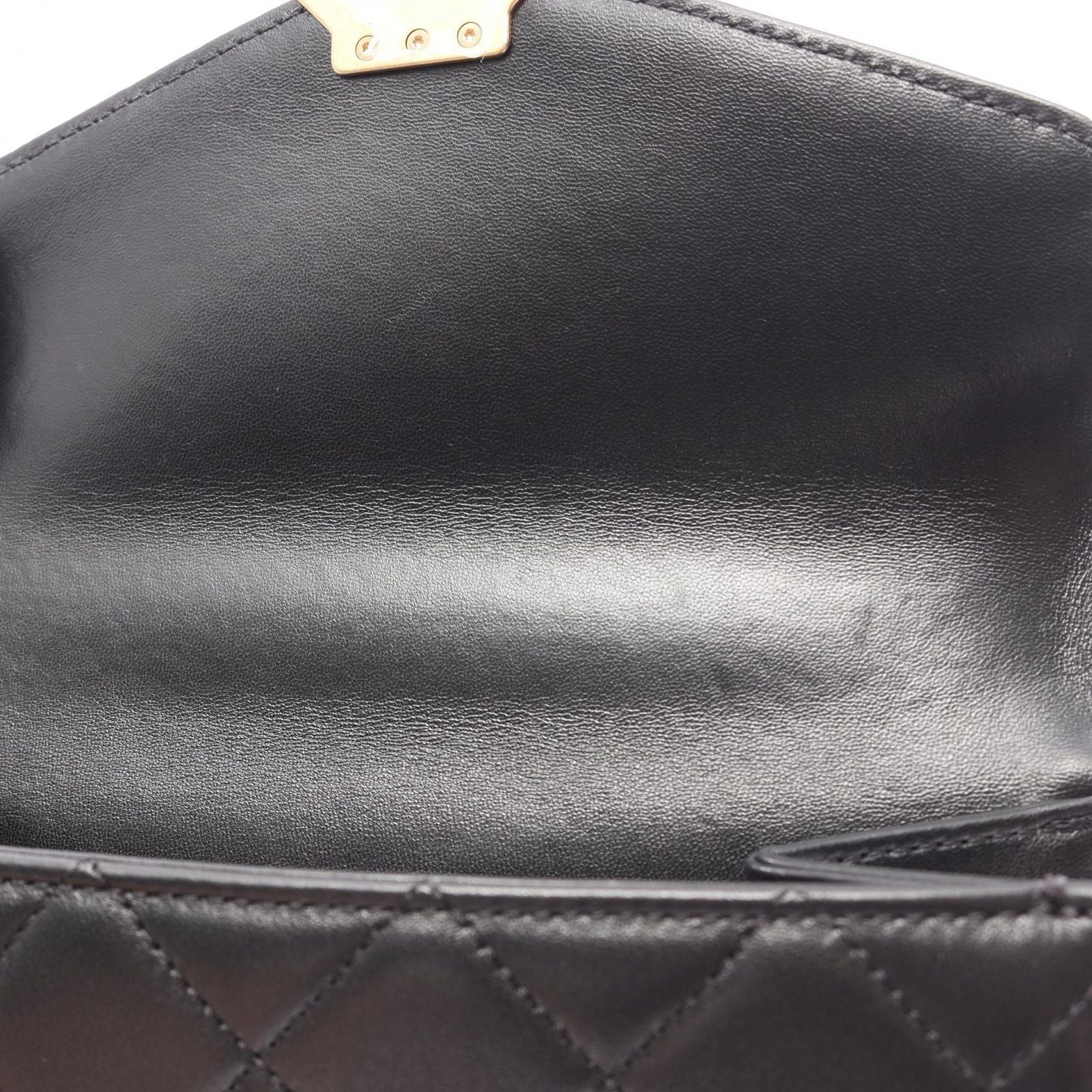 Chanel Shoulder Bag Quilted Black Lambskin Mini Flap Chain — view 6