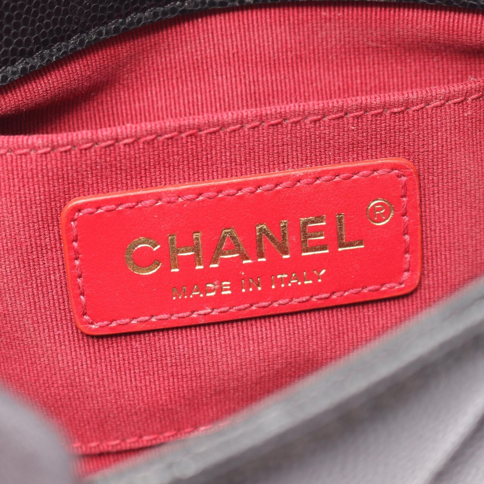 Chanel Shoulder Bag Quilted Mini Flap Black Caviar Leather Chain — view 4