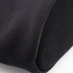 Chanel Shoulder Bag Deauville Black Canvas Leather Drawstring Small — view 6