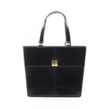 Saint Laurent Tote YSL Logo Black Leather YSL Plate