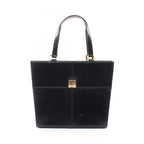Saint Laurent Tote YSL Logo Black Leather YSL Plate
