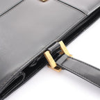 Saint Laurent Tote YSL Logo Black Leather YSL Plate — view 8
