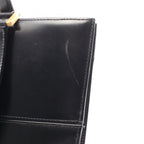 Saint Laurent Tote YSL Logo Black Leather YSL Plate — view 9