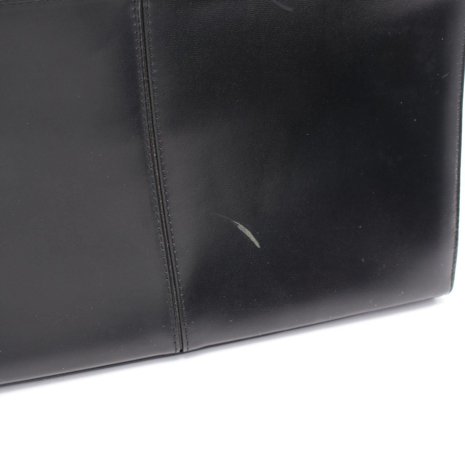 Saint Laurent Tote YSL Logo Black Leather YSL Plate — view 7