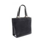 Saint Laurent Tote YSL Logo Black Leather YSL Plate — view 2