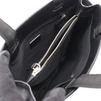 Prada Tote Logo Black Leather Handbag — view 3