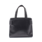 Prada Tote Logo Black Leather Handbag