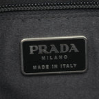Prada Tote Logo Black Leather Handbag — view 4