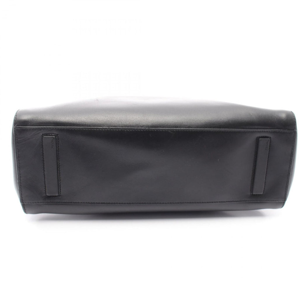 Prada Tote Logo Black Leather Handbag — view 8