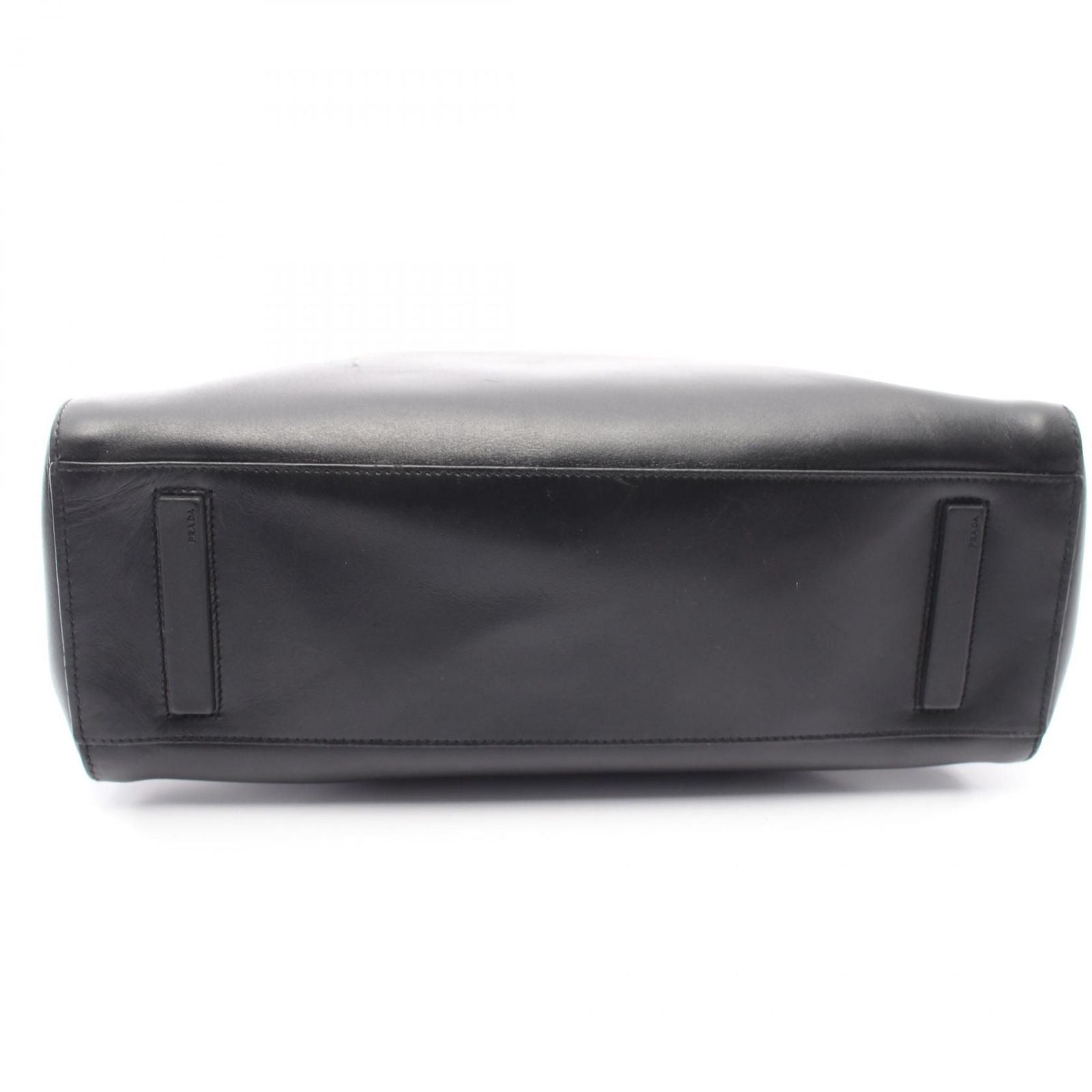 Prada Tote Logo Black Leather Handbag — view 8