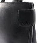 Prada Tote Logo Black Leather Handbag — view 5