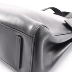 Prada Tote Logo Black Leather Handbag — view 9