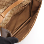 Celine Shoulder Bag Triomphe Beige Canvas Leather — view 3