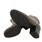 Chanel Short Boots CC Logo Chanki Heels Leather 36 Gray — view 6