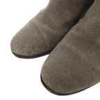 Chanel Short Boots CC Logo Chanki Heels Leather 36 Gray — view 3