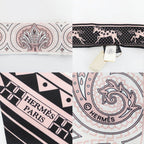 Hermes Heaven Twilly Cheval Coule Bandana Scarf Silk Pink Black White — view 8