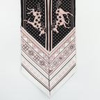 Hermes Heaven Twilly Cheval Coule Bandana Scarf Silk Pink Black White — view 6