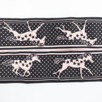 Hermes Heaven Twilly Cheval Coule Bandana Scarf Silk Pink Black White — view 7