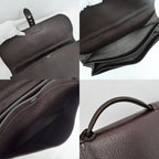 Hermes Sac a Depeches 41 Tote Brown Construction Togo Business — view 8