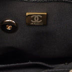 Chanel Triple CC Logo Quilted Chain Backpack Black Caviar Leather — view 6