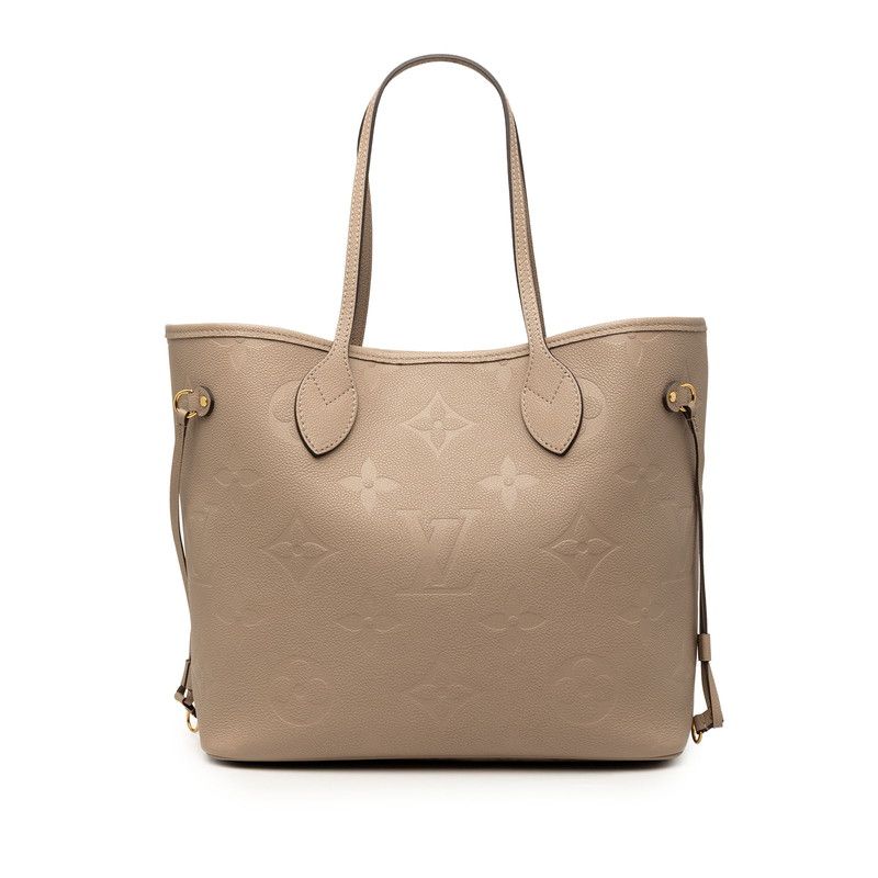 Louis Vuitton Monogram Empreinte Neverfull Tote Shoulder Bag Tourtrere Gray