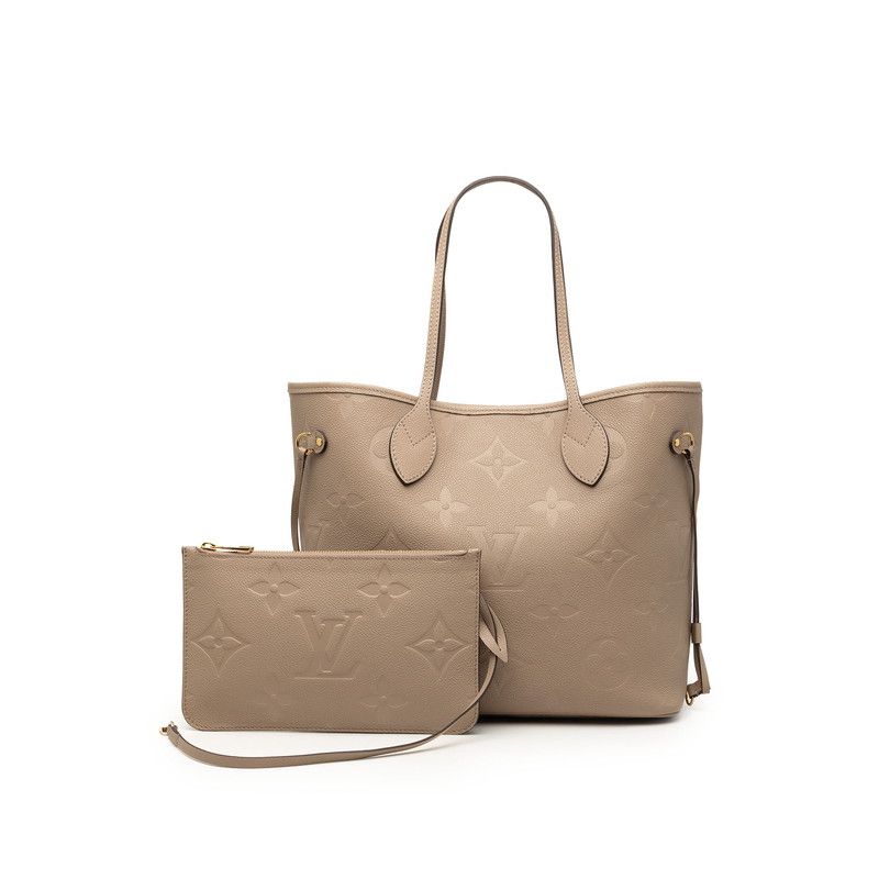 Louis Vuitton Monogram Empreinte Neverfull Tote Shoulder Bag Tourtrere Gray — view 6