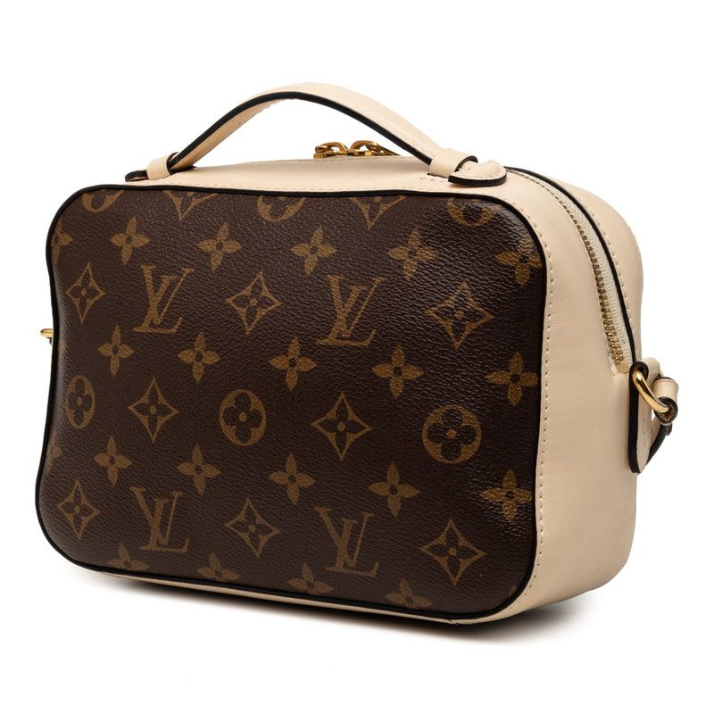 Louis Vuitton Monogram Saintonge Crossbody Shoulder Bag Brown Beige Leather — view 2