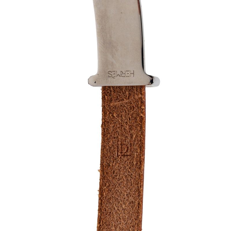 Hermes Hapi 2 Long Bracelet Brown Leather Metal — view 6