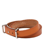 Hermes Hapi 2 Long Bracelet Brown Leather Metal — view 2